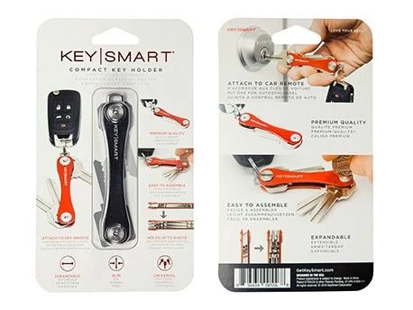 KeySmart Compact Sleutelhouder Zwart Clam 3 KeySmart Compact Sleutelhouder Zwart Clam