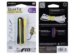 Nite Ize Gear Tie Cordable Twist 6" 4 Stuks