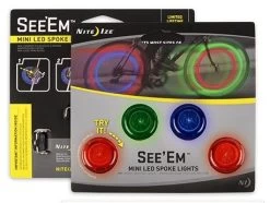 Nite Ize See'Em Mini Spoke Lights Rd/gr/bl