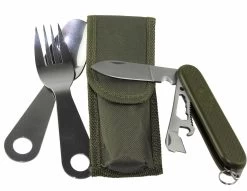 JKR Kampeer Bestek Met Groene Nylon Sheath -Gereedschap Voor Buiten img 3448 1