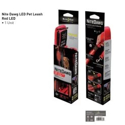 Nite Ize NiteDawg Led Hondenriem Rood Met Verlichting
