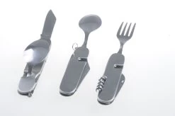 Opvouwbaar Rvs Kampeerbestek 6-delig -Gereedschap Voor Buiten opvouwbaar kampeer bestek rvs