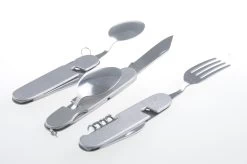 Opvouwbaar Rvs Kampeerbestek 6-delig -Gereedschap Voor Buiten opvouwbaar kampeer bestek rvs1