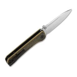 QSP Knife Hawk Messing Satin EDC Zakmes -Gereedschap Voor Buiten qsp knife hawk messing satin 4