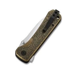 QSP Knife Hawk Messing Satin EDC Zakmes -Gereedschap Voor Buiten qsp knife hawk messing satin 5